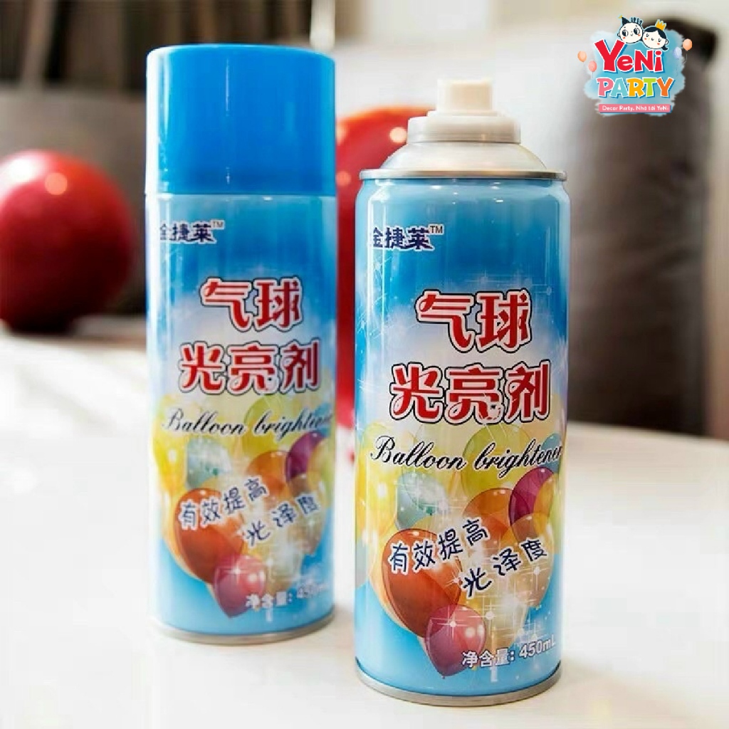 Bình Xịt Dưỡng Bóng Bay Làm Bóng Sáng Đẹp, Bền Màu- Chai Xịt Dưỡng Giữ Màu Bong Bóng XDGMB