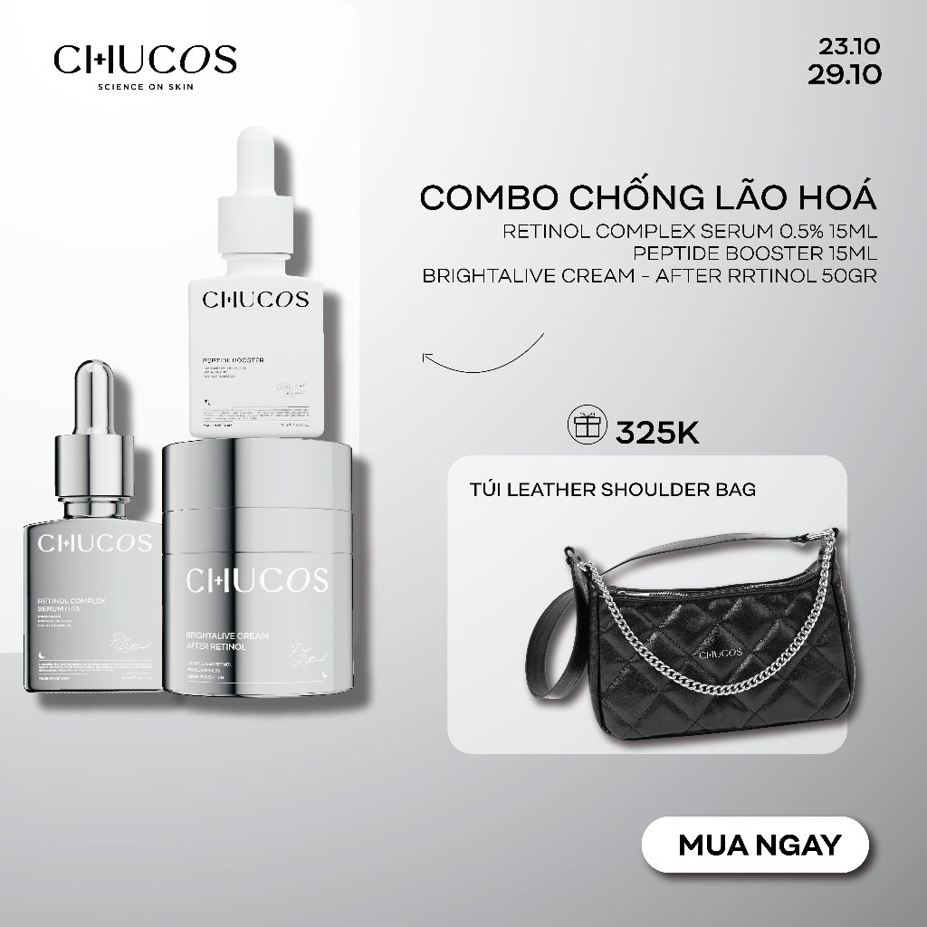 Combo Retinol Ngăn Ngừa Lão Hoá Sớm - Sáng Da - Se Khít Lỗ Chân Lông