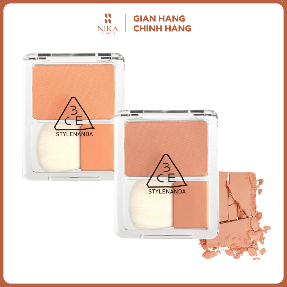 Má Hồng 3.C.E Blush Blusher kèm cọ [Nika Cosmetics]