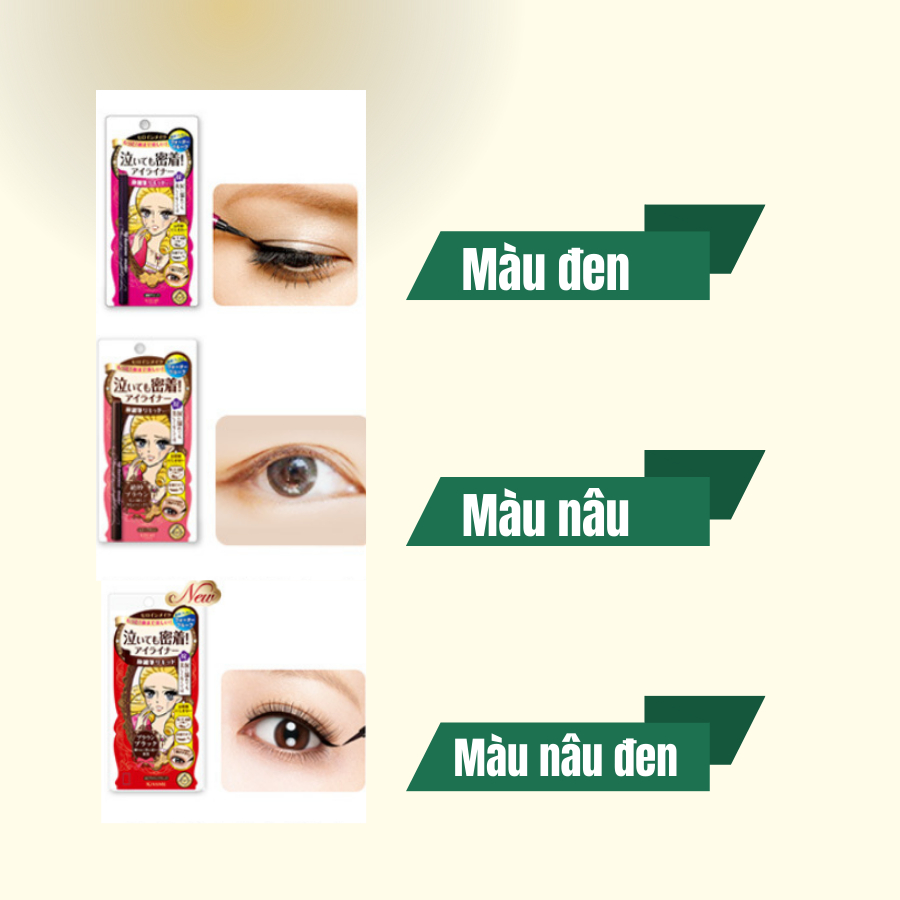 Kissme Bút Kẻ Mắt Nét Mảnh Chống Nước Không Lem Không Trôi