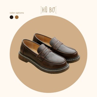 Joshi loafers - Giày lười da bò nữ phong cách vintage, retro