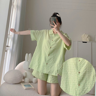  Set Bộ Đồ Ngủ Pijama OWW Nữ Họa Tiết Kẻ Caro JEM CLOSET  Phong Cách Hàn Chất Xốp Mịn Mát Siêu Dễ Thương 8132   Size 1   