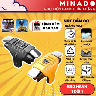 Nút Bắn Pubg Mobile Ff Chơi Game Siêu Nhạy Hoàng Kim Tay Cầm Chơi Game Điện Thoại Hỗ Trợ Máy Dày Có Ốp BH 1th - Minado