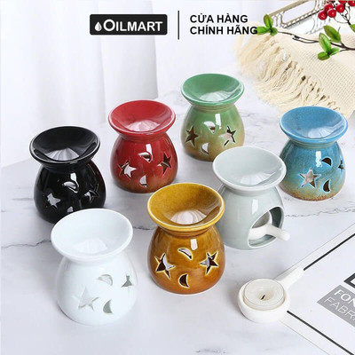Đèn đốt tinh dầu gốm Bát Tràng loại 1, Size lớn