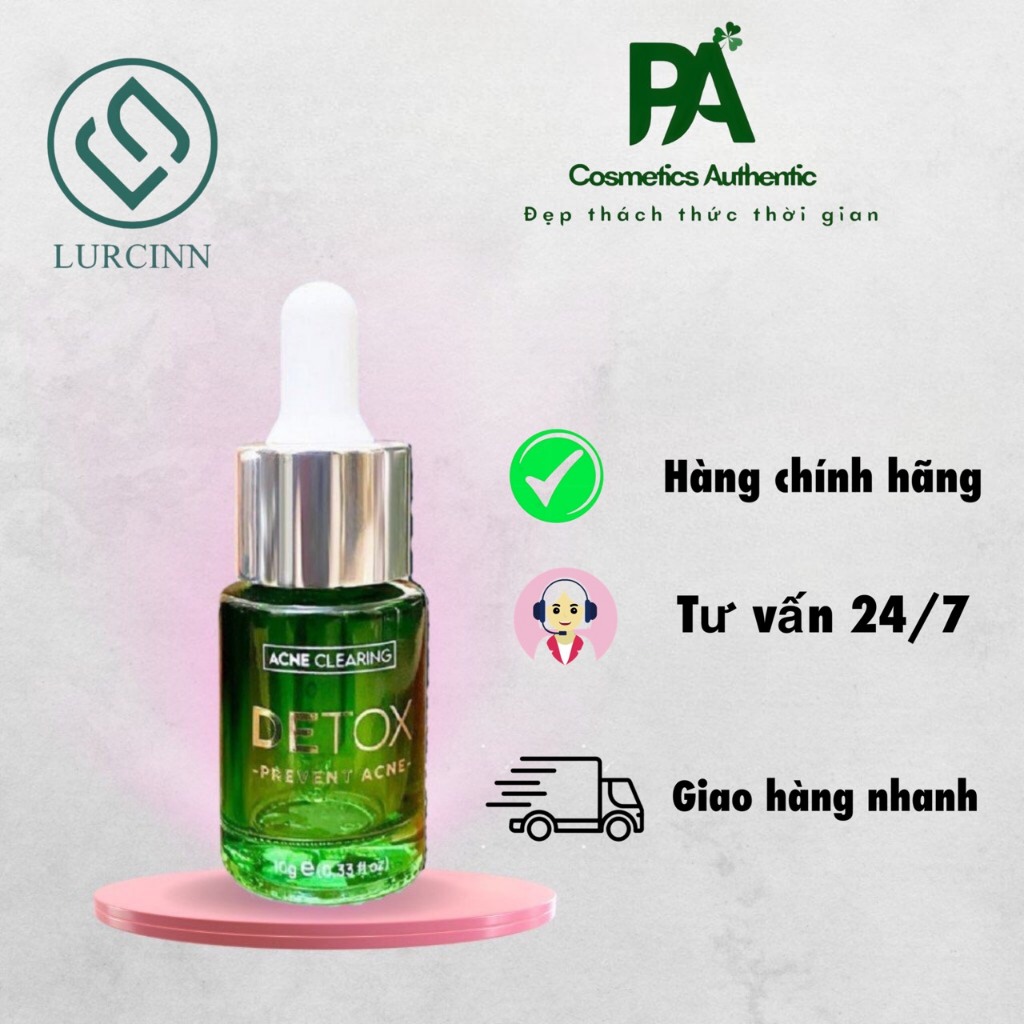 Serum Chăm Sóc Da Mụn Mờ Thâm LURCINN Prevent Acne Detox 10ml