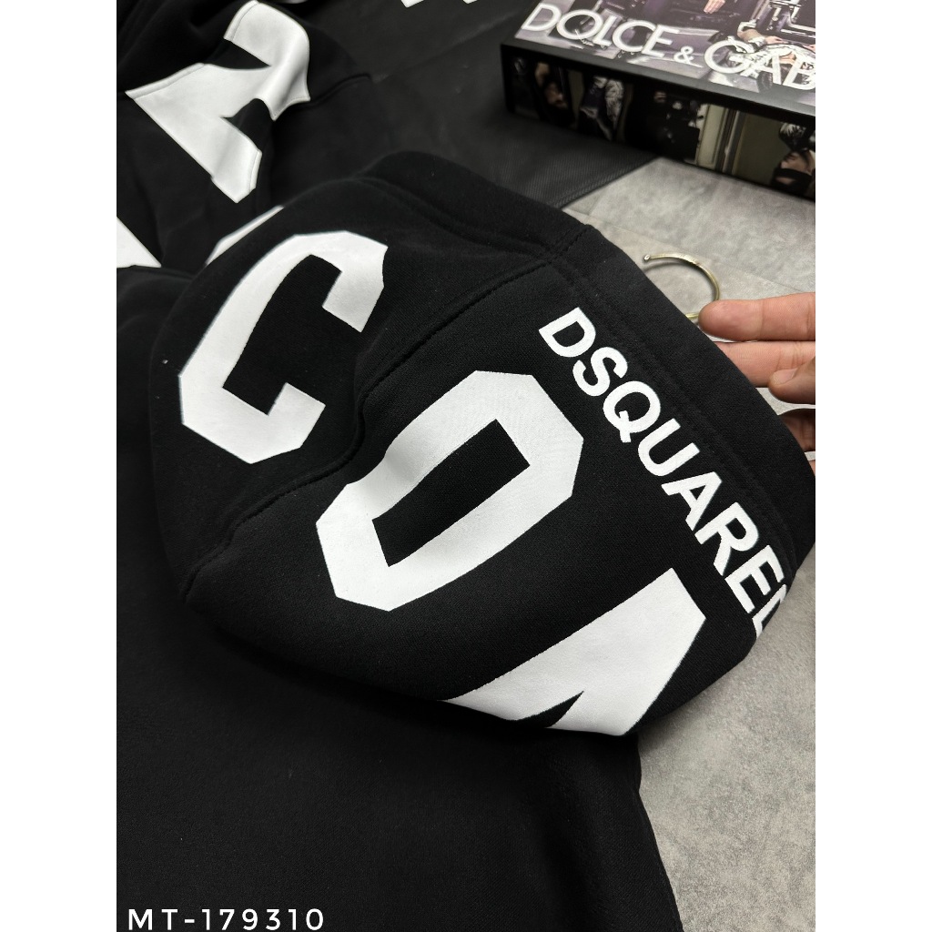 Áo Hoodie Nam Đê Ét Quy Hình In Chéo Thân Siêu Đẹp - Áo Hoodie Nam DSQ In Chữ Cao Cấp