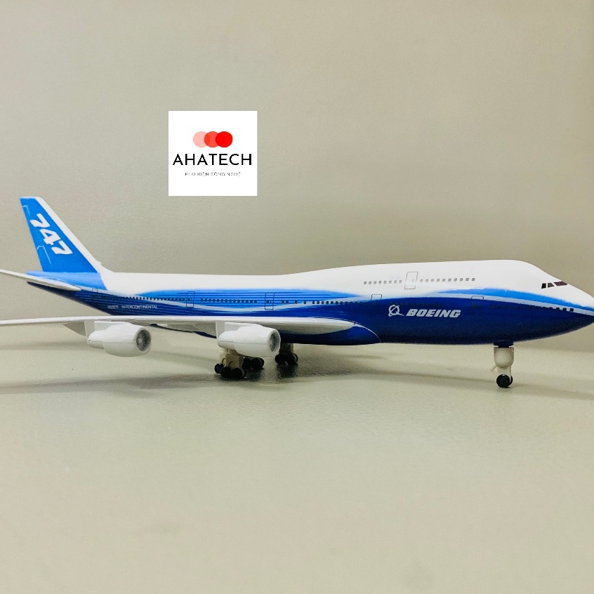 MÔ HÌNH MÁY BAY BOEING 747 , MÔ HÌNH KIM LOẠI CAO CẤP 20CM CÓ BÁNH XE