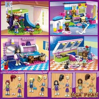 Phòng ngủ của các bạn gái friends đồ chơi xếp hình lắp ráp sy moc diy