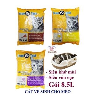 Cát vệ sinh cho mèo TRUE TEST Bentonite Cat Litter Túi 8.5L Siêu khử mùi Siêu vón cục Thương hiệu Haisen