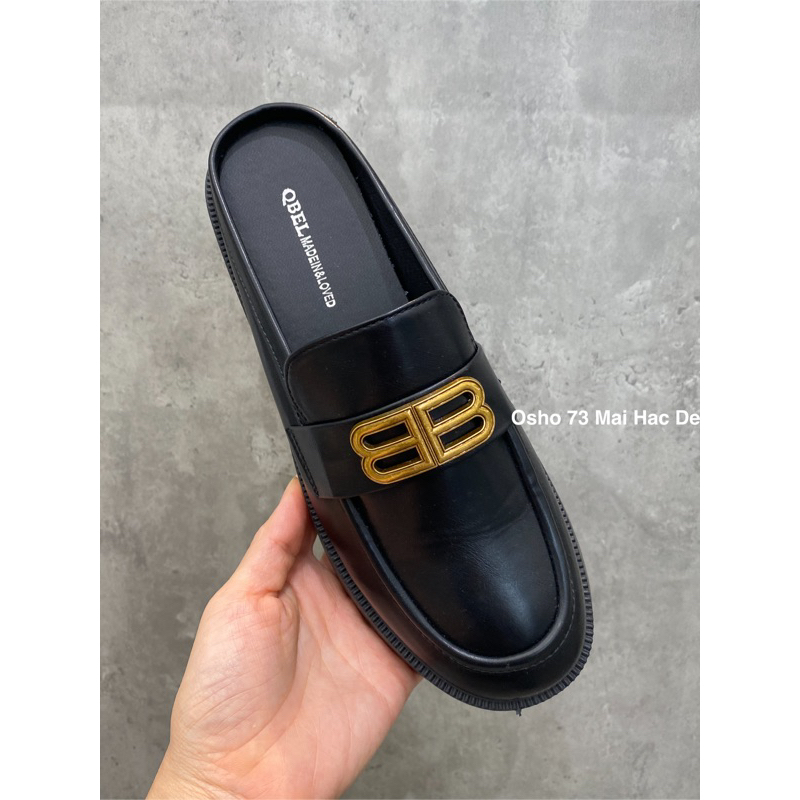 Suc cao gót mũi nhọn nơ khóa OSHO, chất da lì cao cấp, êm chân