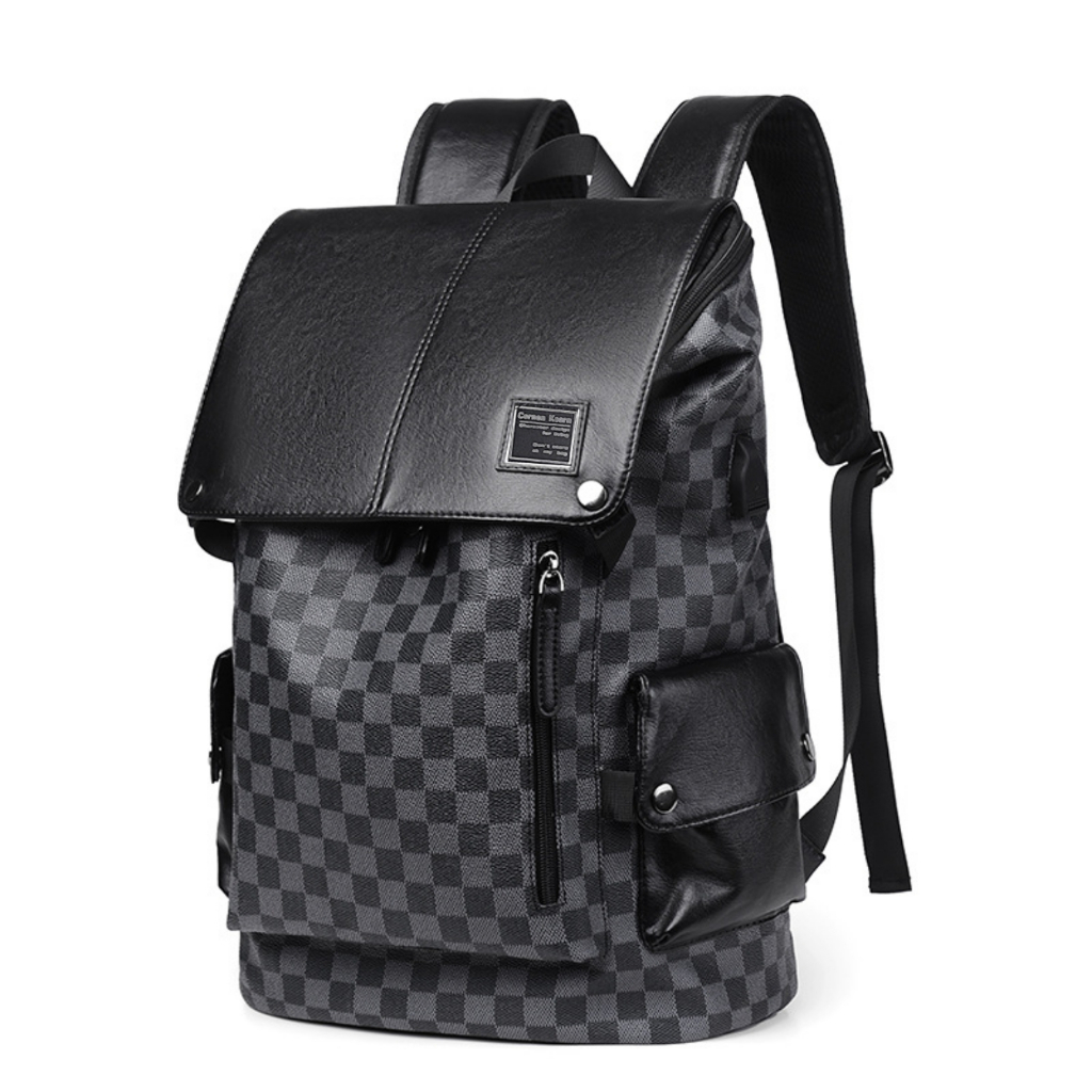 Balo Da LV Vừa Laptop 16in Và 15.6 inch DETOLO thời trang đi học, đi chơi có nhiều ngăn phụ