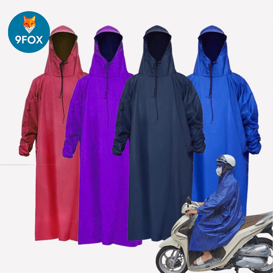 Áo Mưa Bít Người Lớn 1 Người Liền Trùm Thân Có Tay Dáng Xuông Ích Kỷ Không Xẻ Tả Vải Dù Cao Cấp Choàng Đi Xe Máy