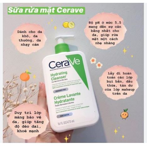 473ml - Sữa rửa mặt Cerave Foaming cho da dầu mụn