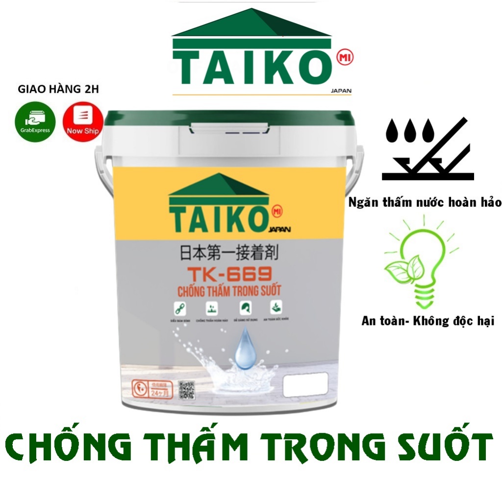 Chống thấm trong suốt Taiko TK-669- Xử lý lộ thiên cho sàn gạch men, gỗ, đá, kim loại trong suốt một thành phần