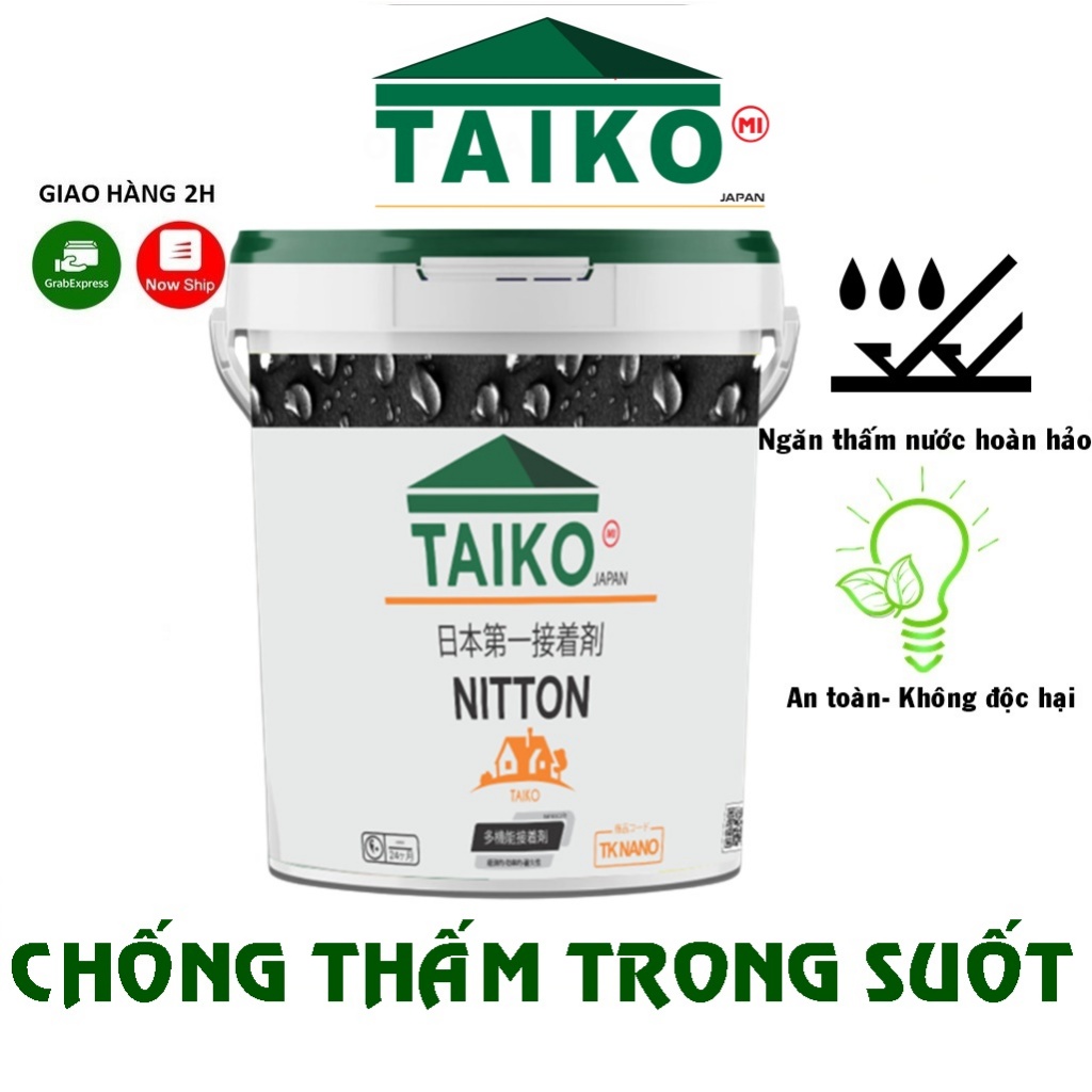 Keo Sơn chống thấm TAIKOMI trong suốt - Chống thấm nền gạch, nhà vệ sinh, tường nhà, cửa sổ, gỗ công nghiệp