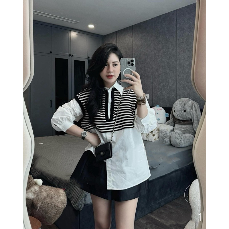 Áo sơ mi kèm gile