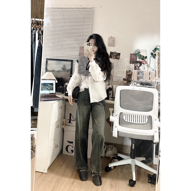 Áo sơ mi kèm gile