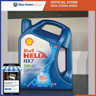 Dầu nhớt ô tô động cơ 4t shell helix hx7 5w-40 4l