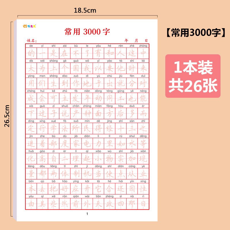 Vở luyện viết 3000 từ vựng thông dụng kèm 1 bút 10 ngòi bay màu