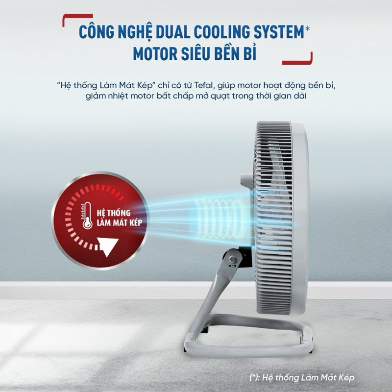 Quạt sàn Tefal Turbo Silence Plus VH686790 - Xám