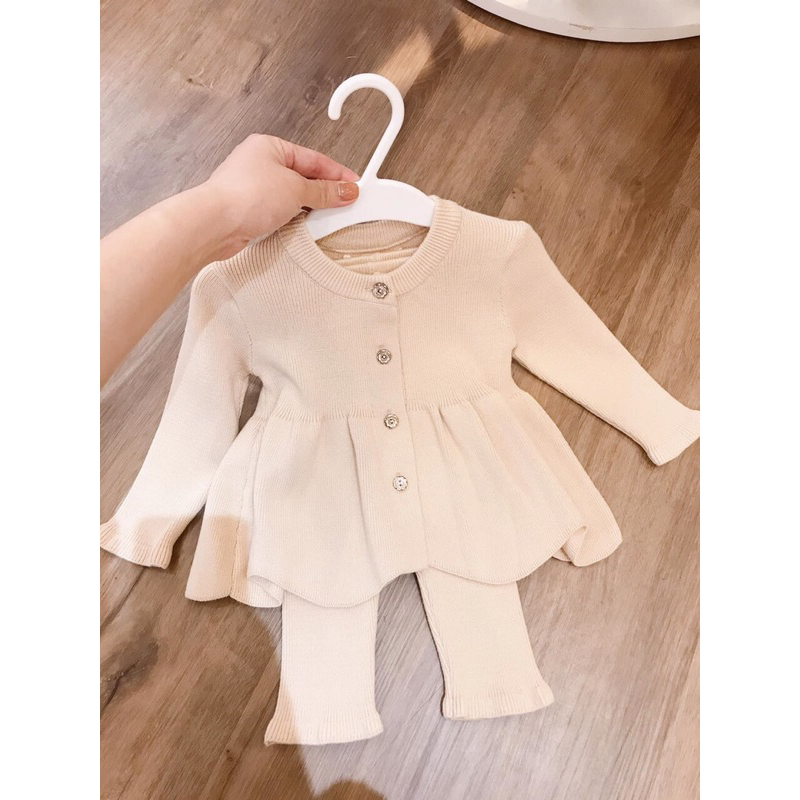 Bộ len dệt bé gái