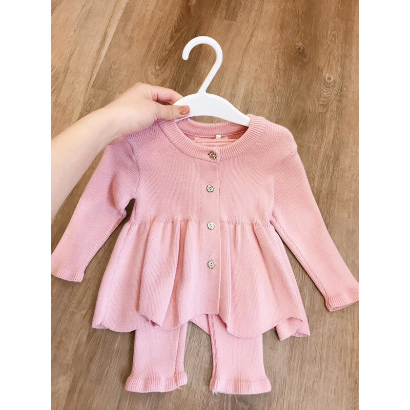 Bộ len dệt bé gái