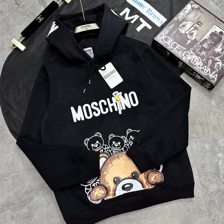 Áo Hoodie Nam Mô Chi Nô Hình In Gấu Quảng Châu Siêu Nét - Áo Hoodie Nam Nữ Nam Mô Chi Nô Cao Cấp