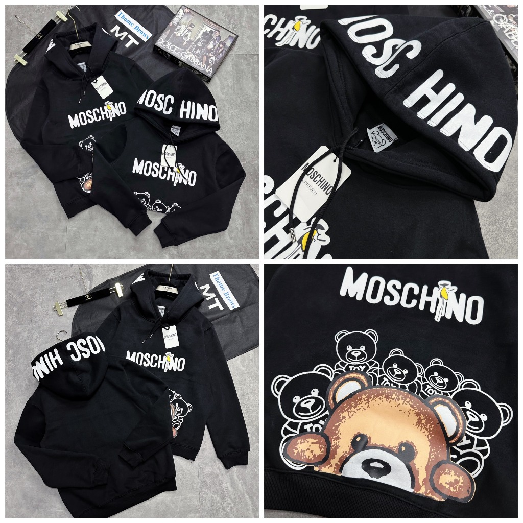 Áo Hoodie Nam Mô Chi Nô Hình In Gấu Quảng Châu Siêu Nét - Áo Hoodie Nam Nữ Nam Mô Chi Nô Cao Cấp