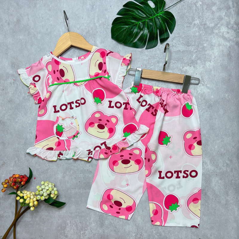 Bộ tole / lanh bé gái tay ngắn quần dài size 9-37kg