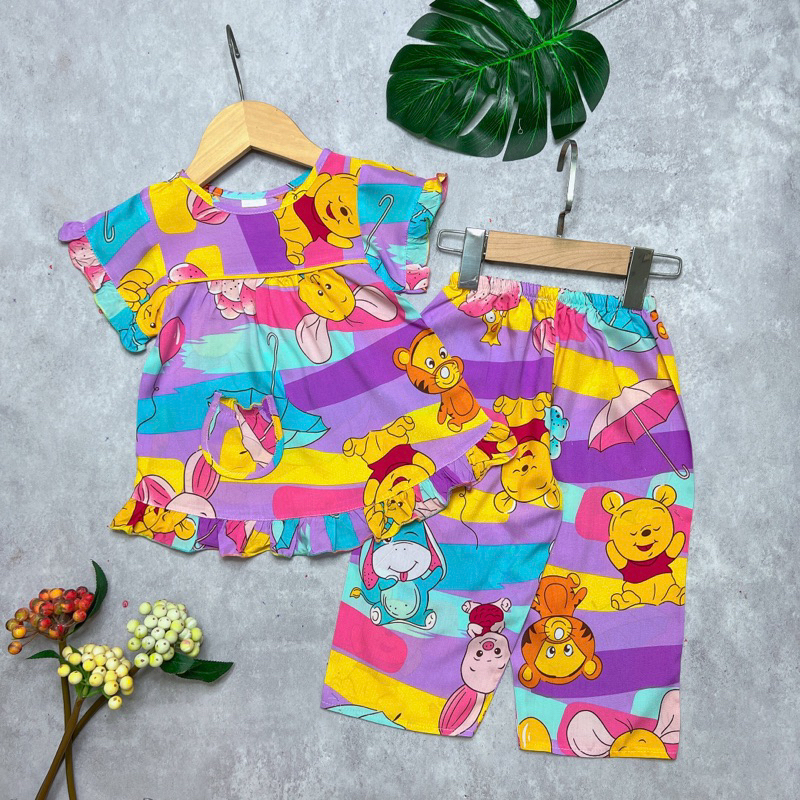 Bộ tole / lanh bé gái tay ngắn quần dài size 9-37kg