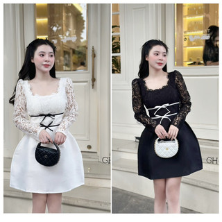 đầm thiết kế phối ren 2023