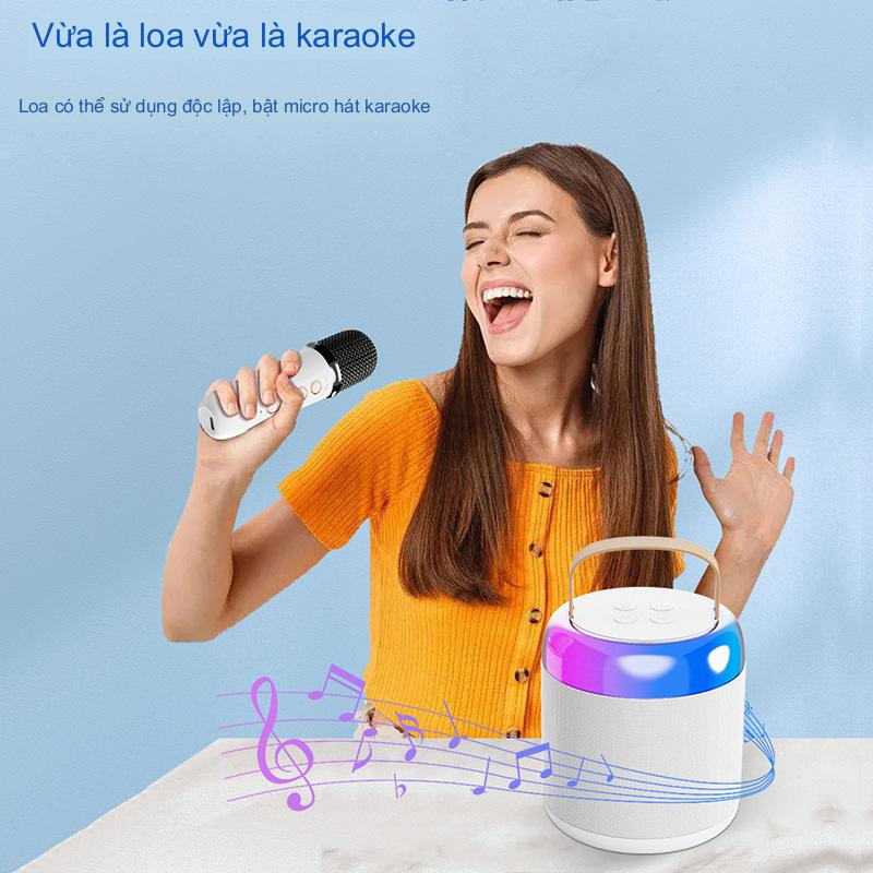 Loa Bluetooth Kèm Mic Karaoke Y2 - Pin Trâu - Bắt Tiếng Cực Tốt - Bass Đầm - Chính Hãng Phukien 365