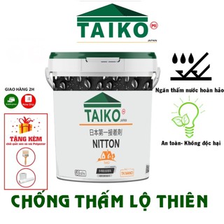 [ KEO CHÍNH HÃNG] TaiKo Japan chống thấm vết nứt mái nhà, sàn nhà vệ sinh, bể cá, máng xối, mái tôn triệt để- 18 LÍT