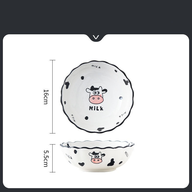 Bộ chén dĩa bát đĩa hình con bò siêu đáng yêu