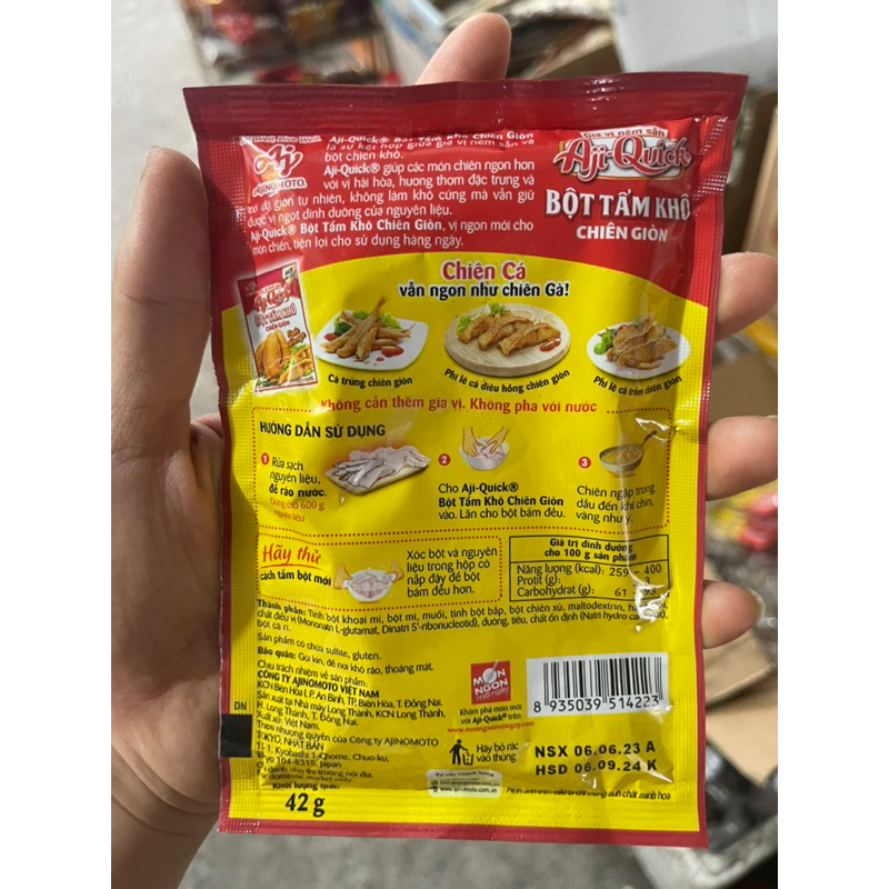 Bột chiên giòn Aji Quick , Tài ký gói bé