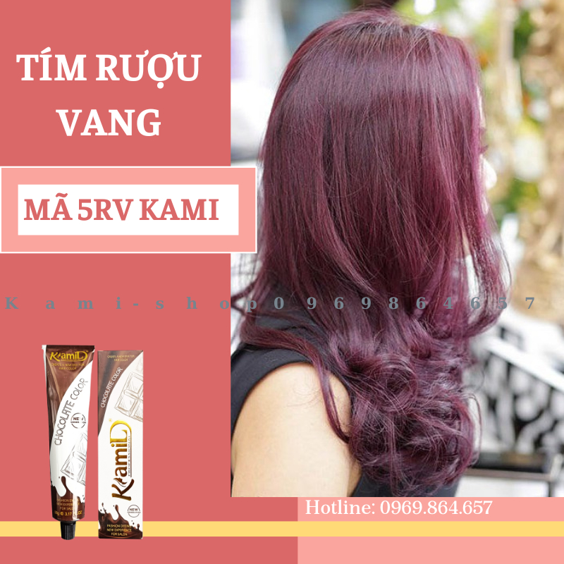 Thuốc nhuộm tóc collagen tại nhà tím trầm chính hãng KAMI 5RV