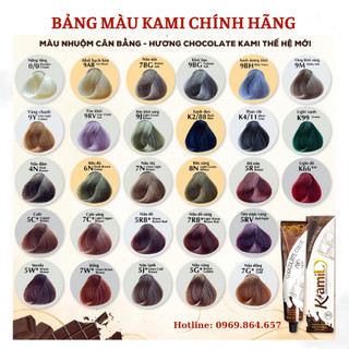 Thuốc nhuộm tóc KAMI thông minh thế hệ mới - Hàng chuẩn công ty, bảng màu full 28 mã
