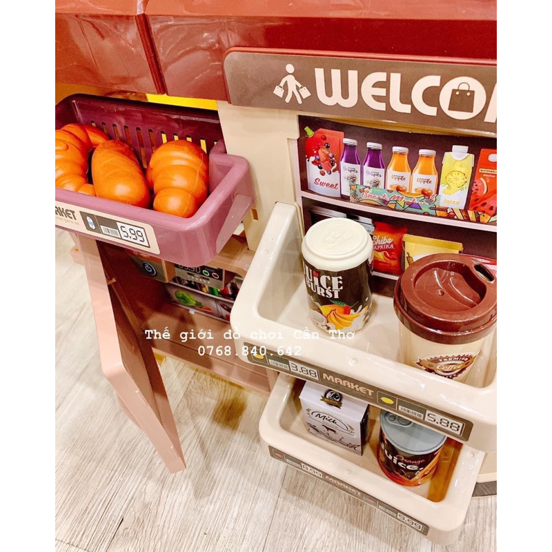 Đồ chơi quầy siêu thị kèm xe đẩy cỡ lớn