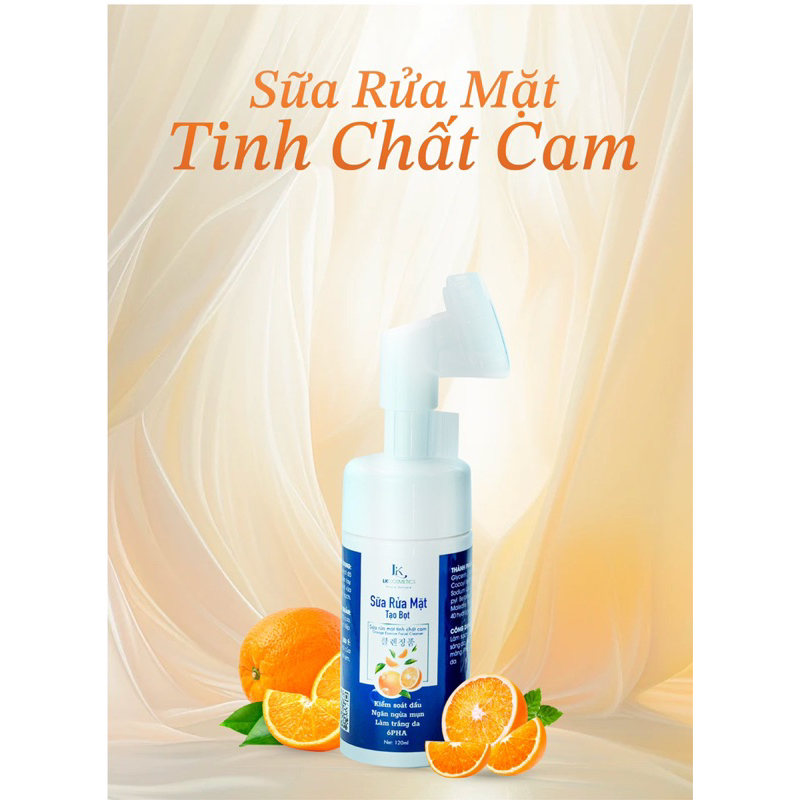 Sữa rửa mặt tinh chất cam LKAORI