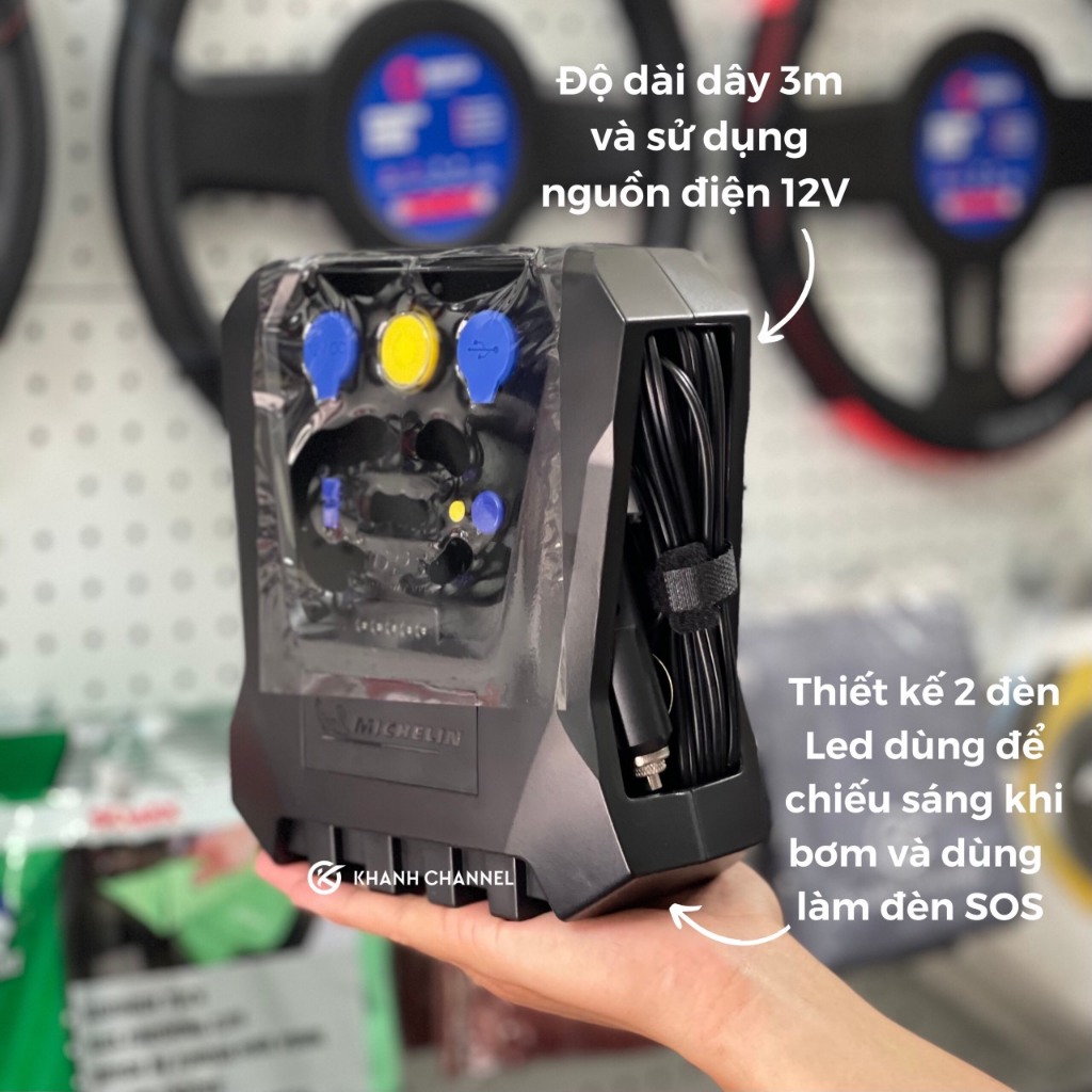 Máy bơm lốp ô tô Michelin 12266 - Bơm lốp ô tô 12V
