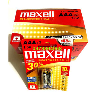 Pin aaa Alkaline maxell - pin đũa Alkaline maxell