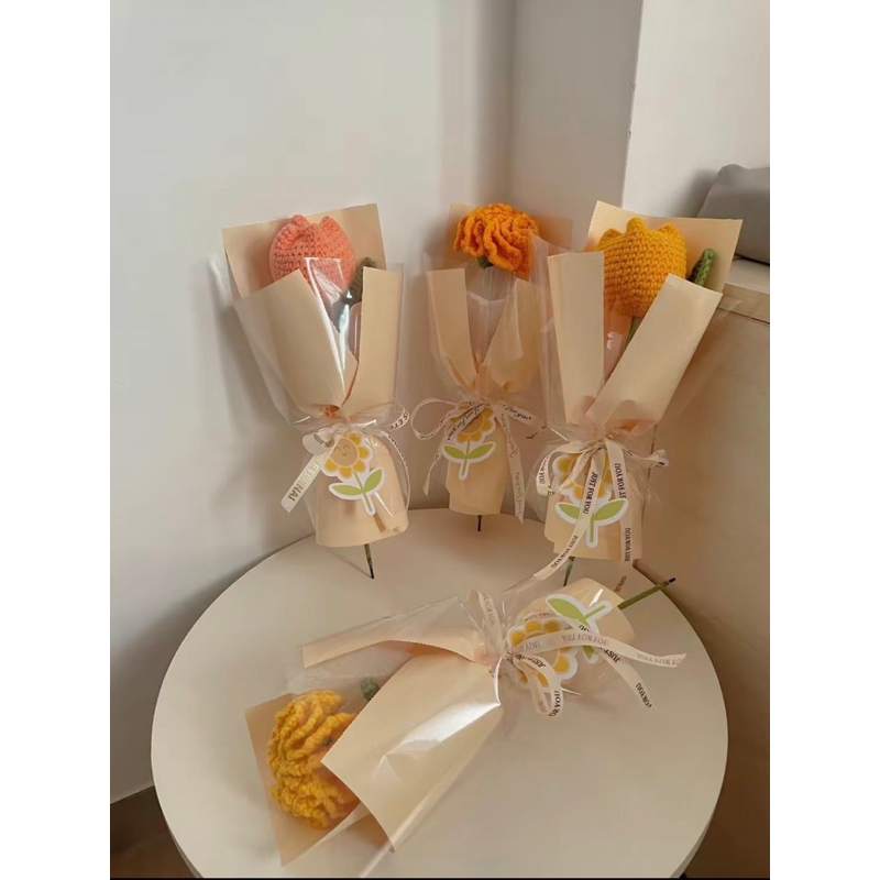 HOA CẨM CHƯỚNG LEN HANDMADE tặng người yêu sinh nhật lễ 8/3, 20/10, 14/2 có gói bó theo yêu cầu