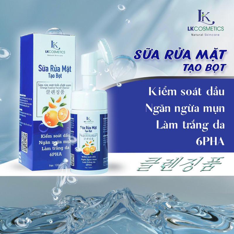 Sữa rửa mặt tinh chất cam LKAORI
