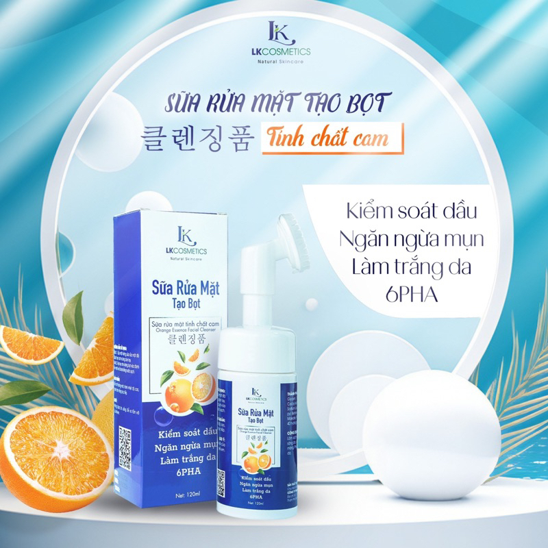 Sữa rửa mặt tinh chất cam LKAORI