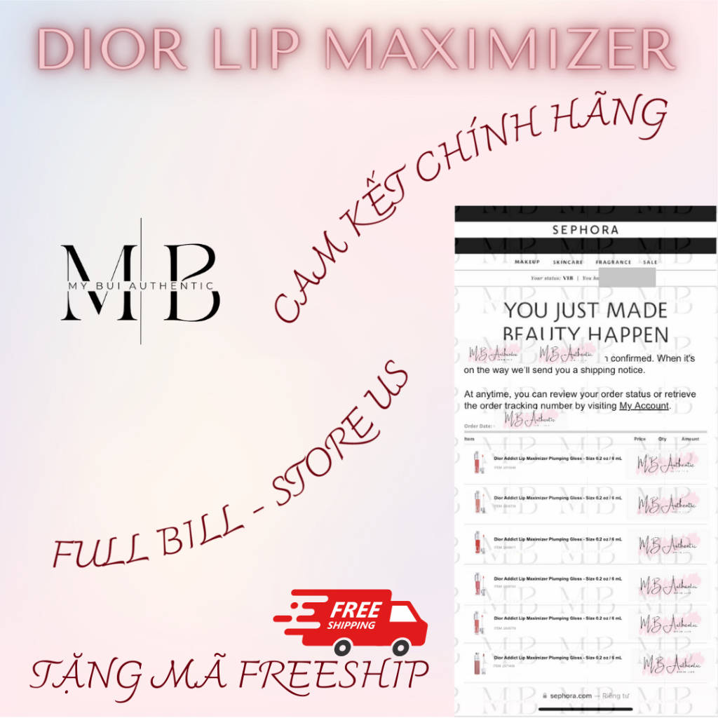 Son Dior Addict Lip Maximizer 6ml - 001 009 038 012 024 028 038 039 CHÍNH HÃNG