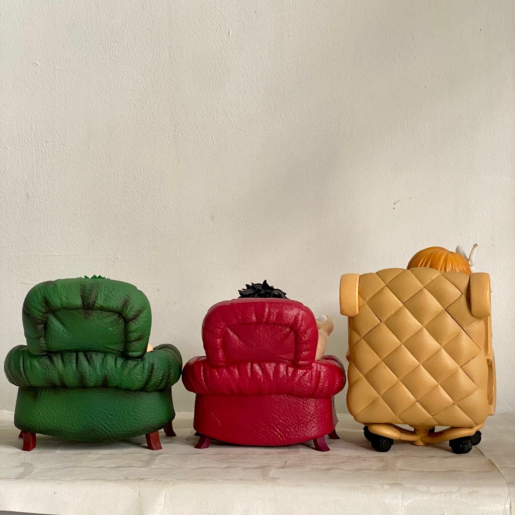 Mô Hình Luffy Béo Ngồi Sofa - Mô Hình Sanji Béo Ngồi Ghế - Mô Hình Zoro Béo Ngồi Sofa - Zoro Luffy Sanji Ngồi