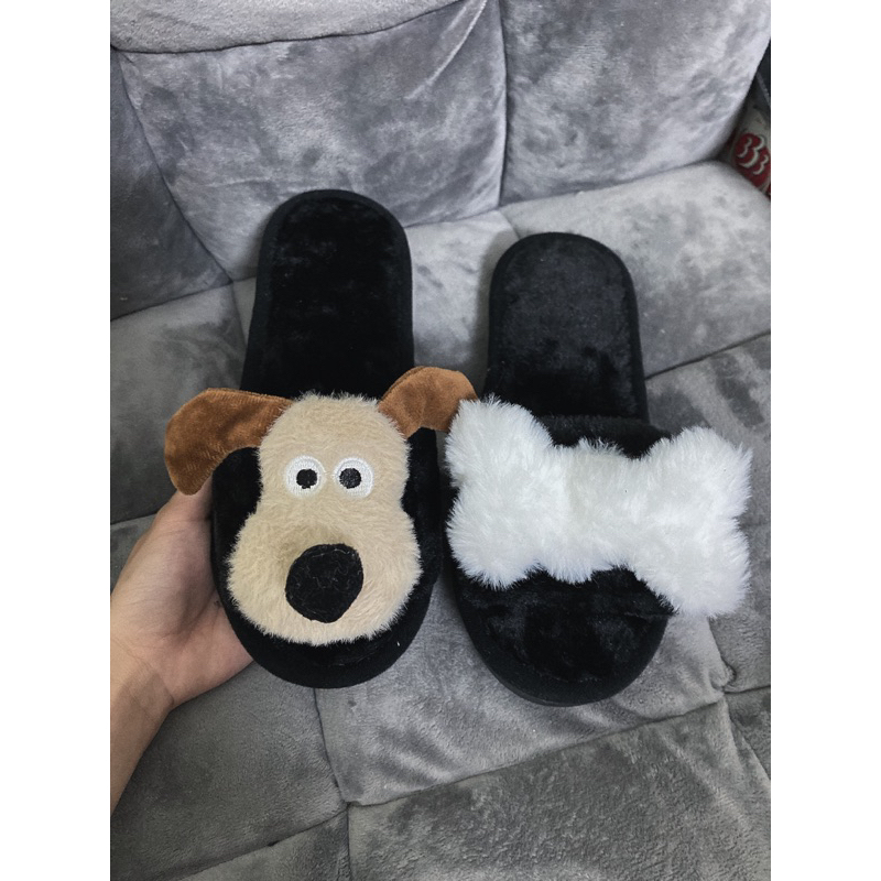 Dép lông cặp chó xương siuu cutte