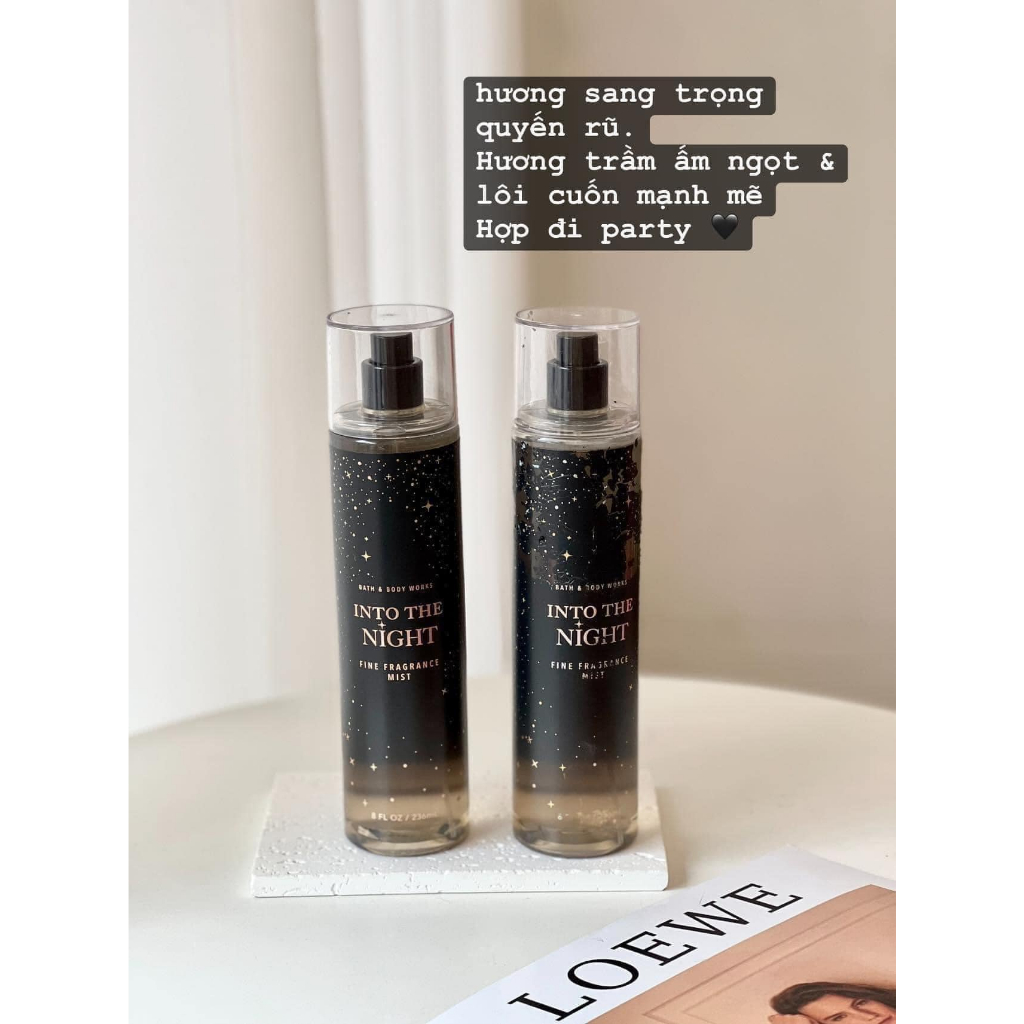 Xịt Thơm Toàn Thân Bath And Body Works Into The Night Quyến Rũ Ngọt Ngào Chai 236ml