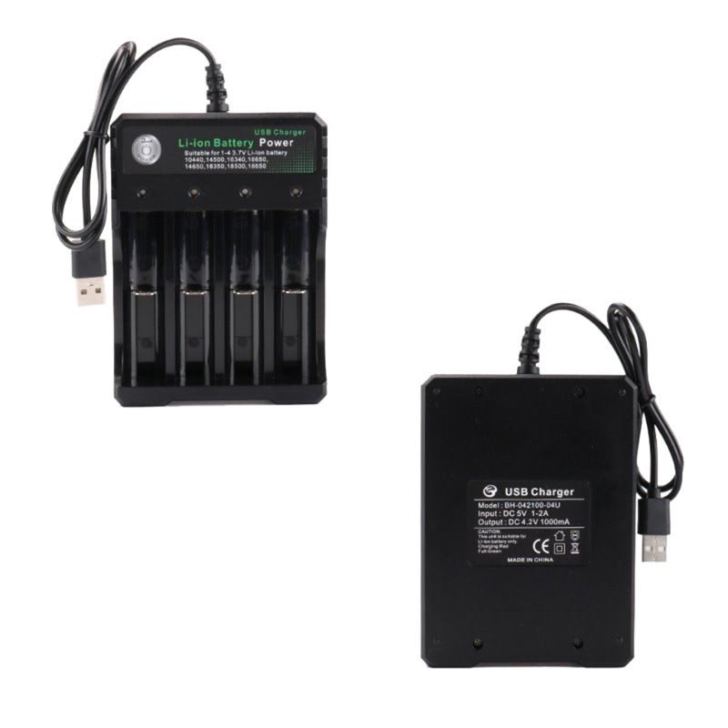 Sạc Pin Tự ngắt và có đèn báo khi đầy 4 Khe cao cấp dùng cho pin 18650 AA