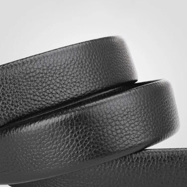 Dây Thắt Lưng Nam Da Bò Nhập Khẩu TM301 Thiết Kế Khóa Tự Động 3.5cm Hai Màu Đen Và Nâu Dây Da Thay Thế Không Mặt Khóa